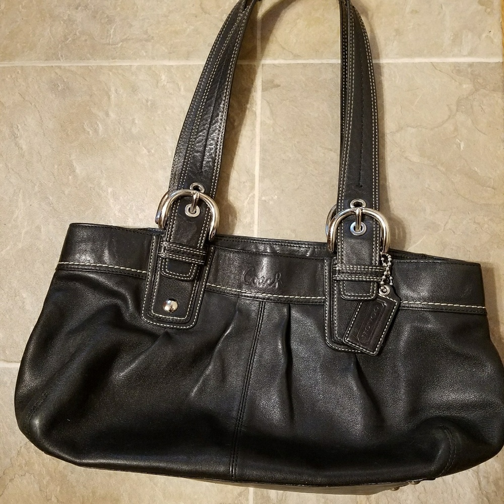 Coach Soho Pleated Leather Shoulder Purse